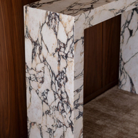 Table d'entrée multifonctionnelle en marbre Calacatta Viola de Cammy Stone, design italien minimaliste, pour la maison, la villa, l'hôtel