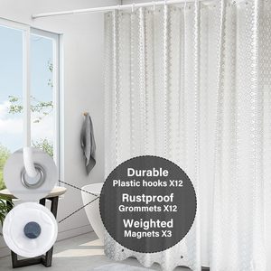 Porte-serviettes <span class=keywords><strong>de</strong></span> douche 3D Fleur <span class=keywords><strong>de</strong></span> Prunier en PEVA Premium, Écologique, Durable, Épaissi, Anti-rouille, avec Œillets et 3 Aimants Lestés - Product Image 5