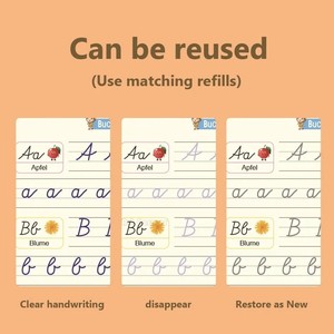 Nouveau Jouet Éducatif, <span class=keywords><strong>Cahier</strong></span> Magique Rainuré <span class=keywords><strong>d</strong></span>'Écriture <span class=keywords><strong>pour</strong></span> Enfants, Livre de Pratique Calligraphique, Cadeau Pédagogique - Product Image 5