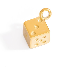 Dijes de Acero Inoxidable en Color Oro de 18K, Accesorios de Joyería DIY, Forma de Animal, Colgantes Unisex para Regalo - Product Image 5