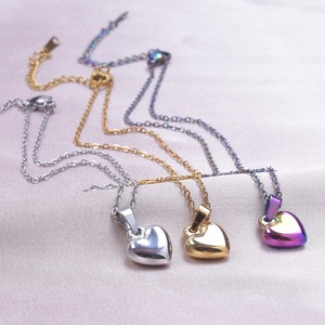 Collar con Colgante de Corazón de Acero Inoxidable, Chapado en Oro de 18K, Accesorios de Joyería para Mujer - Product Image 2