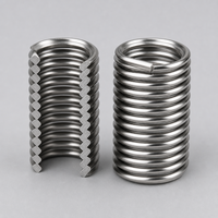 Inserto de Rosca de Acero Inoxidable de Alta Resistencia, Métrico M6 2D, para Reparación de Roscas Desgastadas Industriales, Superficie Brillante, Mecanizado por Torneado