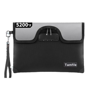 Sac ignifuge Tamfile 5200F, étui de rangement pour documents résistant à la chaleur, noir, cadeau d'affaires - Product Image 1