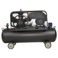 Compresseur d'air industriel 10HP 7.5kw à entraînement par courroie 180L 900L/Min Portable 380v pompe à moteur à piston lubrifié refroidi par air