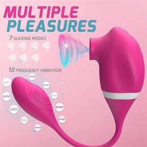 Jouet sexuel rose suceur clitoridien, stimulateur vibrant pour femmes, jouets sexuels pour adultes avec 10 modes pour le plaisir de la femme - Product Image 2