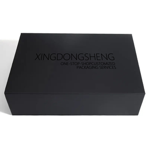 Nhà Máy Tùy Chỉnh Sang Trọng Handmade Lật Top Tông Giấy Màu Đen Hộp Quà Tặng Đóng Cửa Từ Bao Bì Với Chèn - Product Image 2