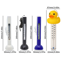 Instrument de température en plastique de thermomètre de piscine en verre flottant de conception de canard de dessin animé avec le soutien d'OEM
