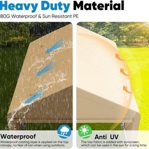 Auvent de voiture personnalisé robuste avec logo, impression de marque, montage facile, installation facile, protection UV, auvent de voiture, abri de voiture - Product Image 5