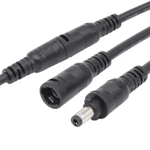 AOHUA échantillon gratuit M13 câble d'alimentation de lumière de panneau de verrouillage rapide mâle femelle 5.5 2.1mm connecteur dc
