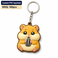 Porte-clés en caoutchouc souple PVC 3D, OEM personnalisé, cadeau d'entreprise et personnel, mousquetons promotionnels en caoutchouc souple, pendentif