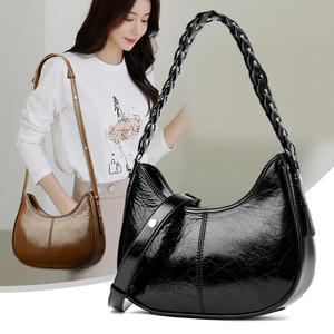 กระเป๋าหนังแท้สะพายข้างสำหรับผู้หญิงยามเย็นแบบเรียบง่ายหรูหรากระเป๋าจัดระเบียบท่องเที่ยวพระจันทร์ครึ่งเสี้ยว - Product Image 3