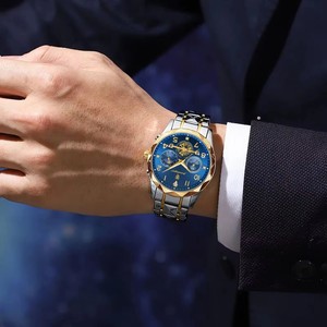 <span class=keywords><strong>Reloj</strong></span> de Pulsera Poedagar 972 Dorado de Lujo para Hombre, Cronógrafo Resistente al Agua con Manecillas Luminosas, Estilo Casual y Elegante - Product Image 6