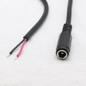 DC5.5*2.1 Female to open Power Adapter Extension Cable 2.1Mm X 5.5Mm DC 20AWG DC Power Cable For