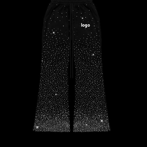 Tuta con Logo personalizzato con strass in pietra glitterata con mezza Zip - Product Image 4