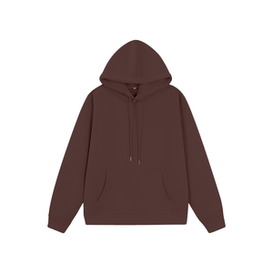 春秋ポール長袖フード付きスウェットシャツメンズカジュアルルーズ綿 100% ソリッドカラー刺繍ロゴジップアッププルオーバー - Product Image 1