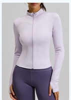 Chaqueta Deportiva con Cierre Completo y Logotipo Personalizado, Sensación Ligera, Alta Elasticidad, Top Deportivo Moldeador, Cárdigan de Fitness de Manga Larga, Chaqueta de Yoga