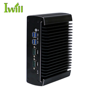 Nuevo Diseño de Mini PC Sin Ventilador con Tel Core I5 4200U, DDR3, HD, VGA, 2COM, RS232/485, 6USB, PC Robusto para Automatización Industrial
