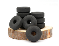 40mm Ronde Pure Fruit Houten Snelbrandende Kolen, Rookloze Shisha Aanstekingskolen, Aanpasbaar, Fabrieksgroothandel