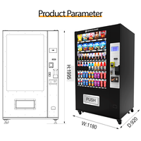 Distributeur automatique de snacks commercial pour l'Europe, machine distributrice de boissons compacte pour articles de vente au détail avec certification CE RoHS