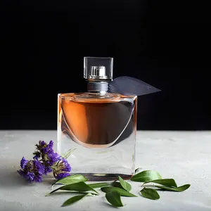 Wholesale Luxury 50ml 70ml Ladies Perfume Bottle Fragrance Flat Glass Perfume Bottles For Skincare