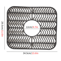 Tapis de protection pour évier de cuisine en silicone résistant à la chaleur, pliable, antidérapant, avec grille pour évier en porcelaine et drain arrière
