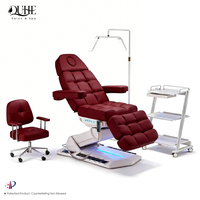 Original Design PU-Leder Massageliege und Kosmetikliege Elektrische Schönheitssalon-Spa-Massageliege mit LED