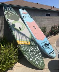 Vente en gros de planche à pagaie debout pour la pêche en rivière gonflable portable à couture de soudage à chaud personnalisée pour les sports nautiques - Product Image 2