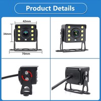Caméra de recul AHD 480P en plastique avec vision nocturne Starlight, étanche IP68, objectif grand angle pour camions/fourgons/bus/camping-cars