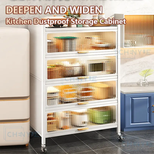 Nhà bếp Kệ tổ chức đa chức năng món ăn kệ hoàn toàn đóng cửa tủ nhiều lớp kệ lưu trữ ngăn chặn bụi/muỗi/chuột - Product Image 2