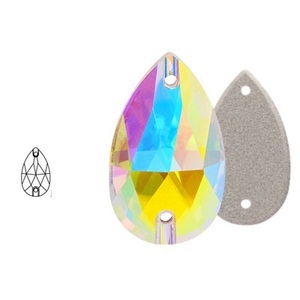 Perceuse à fond de <span class=keywords><strong>verre</strong></span> multicolore cousue à la main cristal ultra lumineux Accessoires vestimentaires - Product Image 2