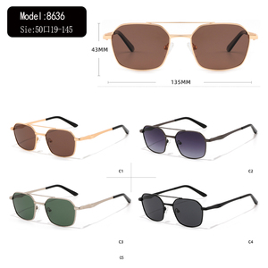 แว่นกันแดดนักบินทรงสี่เหลี่ยมแบบ unisex เลนส์ไล่เฉดสีเต็มกรอบ ป้องกันรังสียูวี 100% สำหรับผู้ใหญ่สำหรับกิจกรรมกลางแจ้ง - Product Image 3