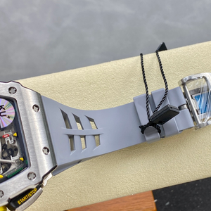 Montre chronographe squelette style RM 11-03, montre de sport Flyback Racing, boîtier en fibre de carbone, montre de luxe, bracelet en caoutchouc - Product Image 3
