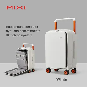 Mixi ชุดอุปกรณ์เสริมกระเป๋าเดินทาง,ล็อค TSA อะลูมิเนียมหรูหรากระเป๋าล้อลากกว้างสำหรับการเดินทางธุรกิจ