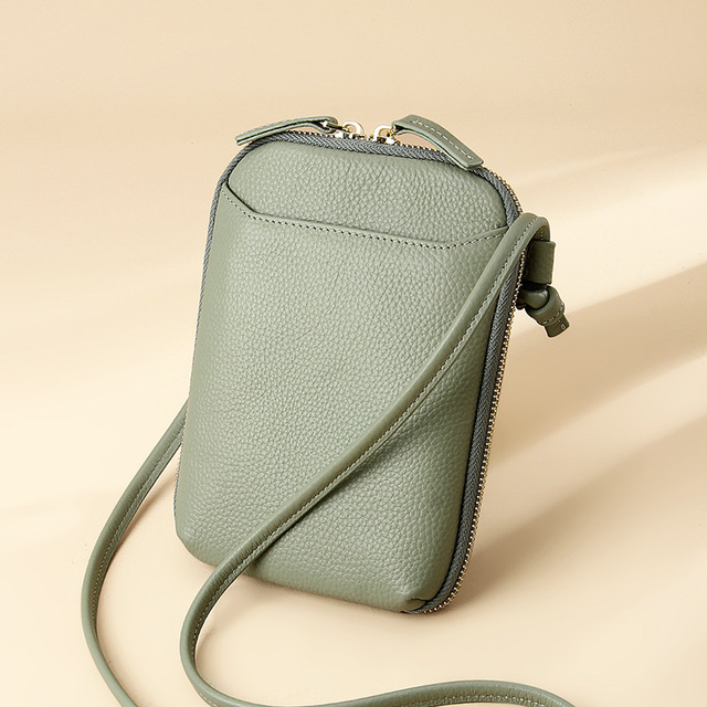 Lady's Fashion Leather Crossbody Wallet Small Mobile Phone and Purse Bag Women's Fashionable Messenger Bag