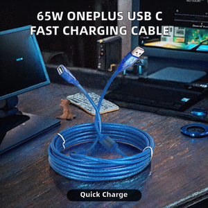 สายชาร์จ USB-C เร็ว <span class=keywords><strong>OnePlus</strong></span> Super สำหรับ VOOC <span class=keywords><strong>65W</strong></span> 5A สำหรับ <span class=keywords><strong>OnePlus</strong></span> 12/11/10 Pro/9/8T/7T iOS และเครื่องพิมพ์ - Product Image 2