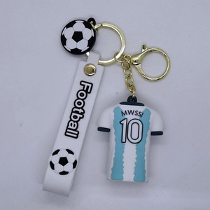 Bảy Messes phim hoạt hình Keychain PVC bóng đá Sao Jersey Mặt dây chuyền xe nhỏ móc khóa cho bán buôn quà tặng nhỏ - Product Image 5