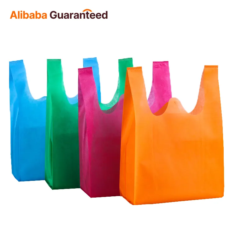 Large Size 35*60+16CM non woven shopping bag recycled w cut non-woven fabric reasonable wholesale t-shirt non woven shopping bag