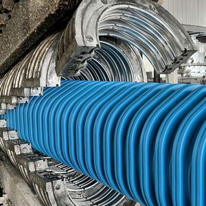 Tuyau de drainage souterrain en HDPE à double paroi ondulé, diamètre de drainage <span class=keywords><strong>200</strong></span>, noir et bleu, 16 pouces, 12 pouces, Sn8 chinois - Product Image 4