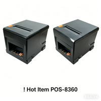 Printer Thermal POS-8360 Auto Cutter 80mm untuk Struk, Penggunaan Bisnis, Terhubung Bluetooth USB LAN, Harga Murah, Ready Stock, Kecepatan 220MM/S