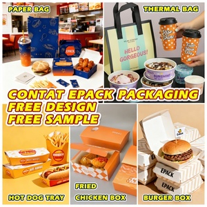 Scatola Personalizzata in Carta Kraft Ecologica per Hamburger, Pollo Fritto, Pizza da Asporto, Contenitore per Fast Food - Product Image 3