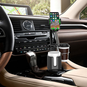 Support de téléphone multifonctionnel pour voiture avec porte-gobelet double et support de bouteille réglable - Product Image 6
