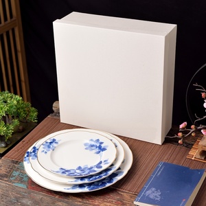 New American Style <b>Ceramic</b> Bone China Square <b>Plate</b> Dish Set Dishwasher Safe Eco-Friendly Durable Customized Color Hotel - Product Image 1