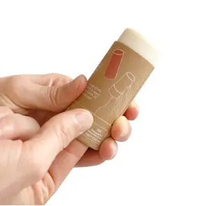 Hot selling custom logo color Recycled biodegradable lip balm/lip gloss push up paper tube