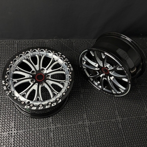 Jantes forgées de style Beadlock 17/18 pouces à 5 trous, finition noire brillante usinée, 5x114.3 pour Ford Mustang, Chevy <span class=keywords><strong>Camaro</strong></span>, Dodge Challenger - Product Image 4