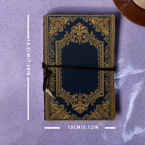 A6 Journal Labor Day regalo per i rappresentanti di vendita che hanno superato gli obiettivi con copertina blu scuro con motivi dorati - Product Image 4