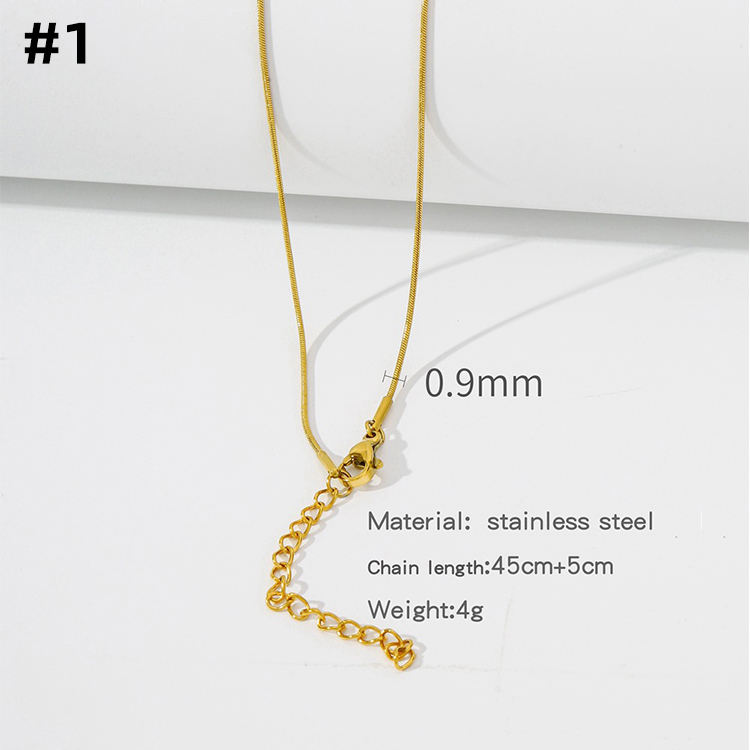 1.Chaîne serpent-0,9 mm-Or