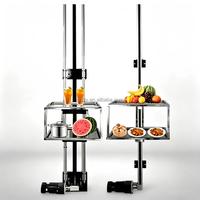 Monte-charge de cuisine compacte 30kg 100kg 2 arrêts 3 niveaux pour service alimentaire en restaurant