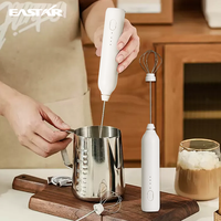 Портативный вспениватель молока Eastar MF05B с 3 скоростями, USB-зарядкой, экологичный, двухслойный, из нержавеющей стали, с 2 насадками, в наличии