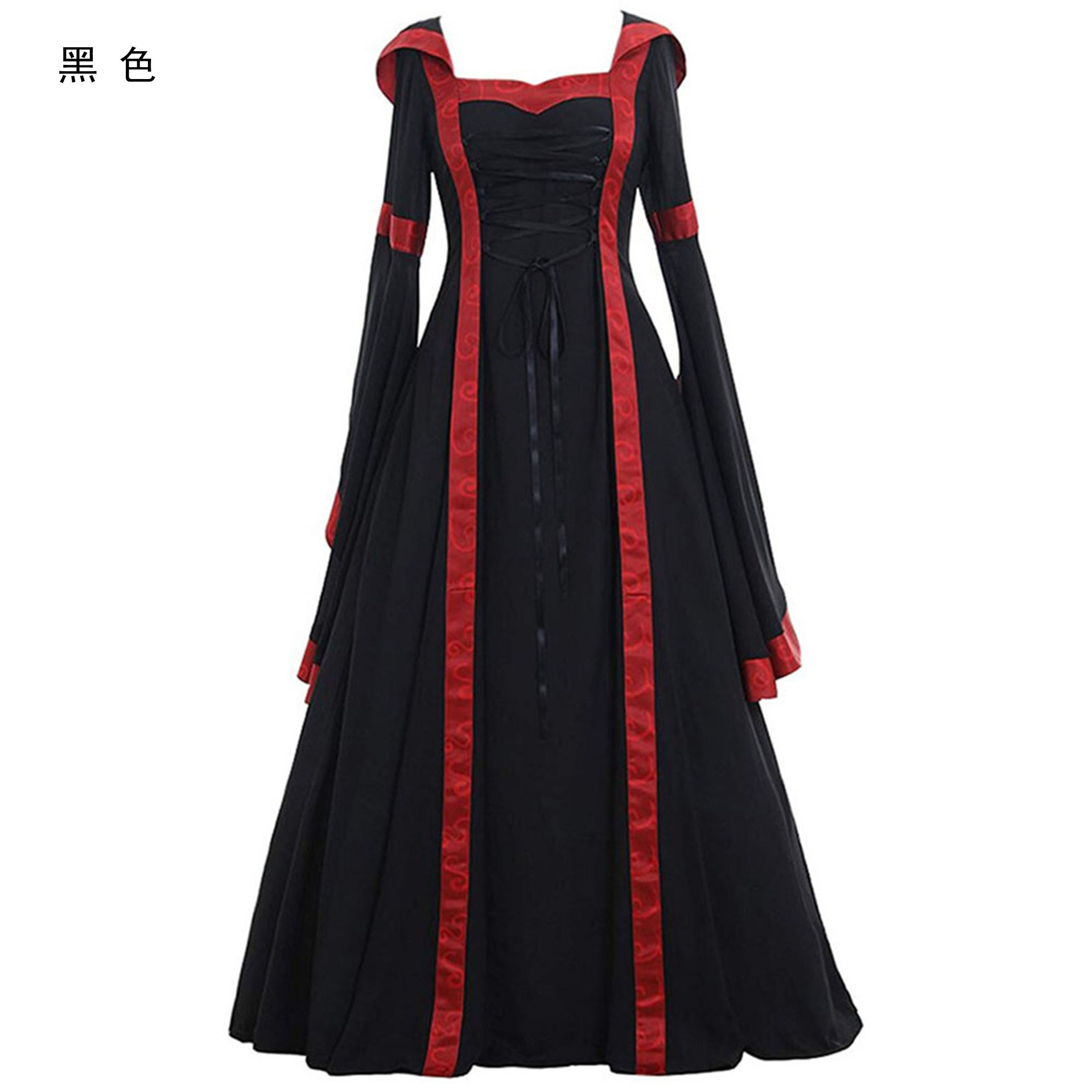 Disfraz Medieval Para Mujer Con Capucha Y Accesorios – Vestido Gótico Renacentista Para Halloween, Carnaval O Cosplay