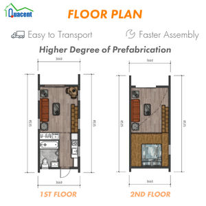 Cabaña Prefabricada Pequeña de Diseño Moderno y Rápida Instalación con Paneles SIP para Jardines, Casas, Patios Traseros, Mini Villa, Casa Prefabricada de Madera - Product Image 5